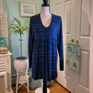 J. Jill Blue Two Tone Tunic